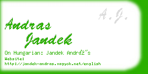 andras jandek business card